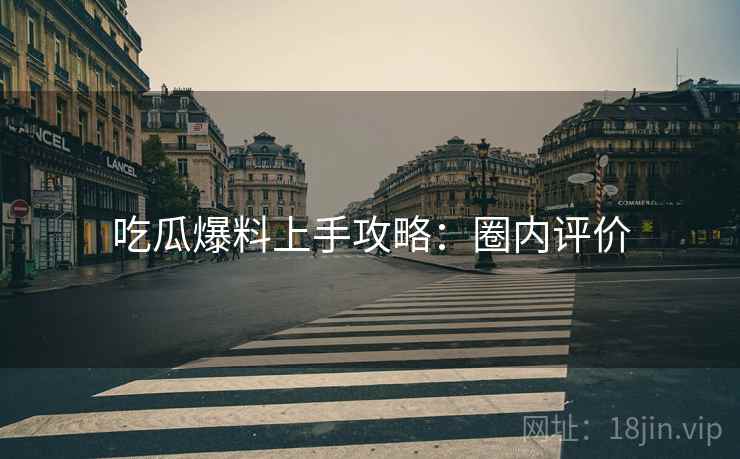 吃瓜爆料上手攻略：圈内评价