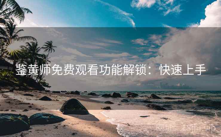 鉴黄师免费观看功能解锁：快速上手